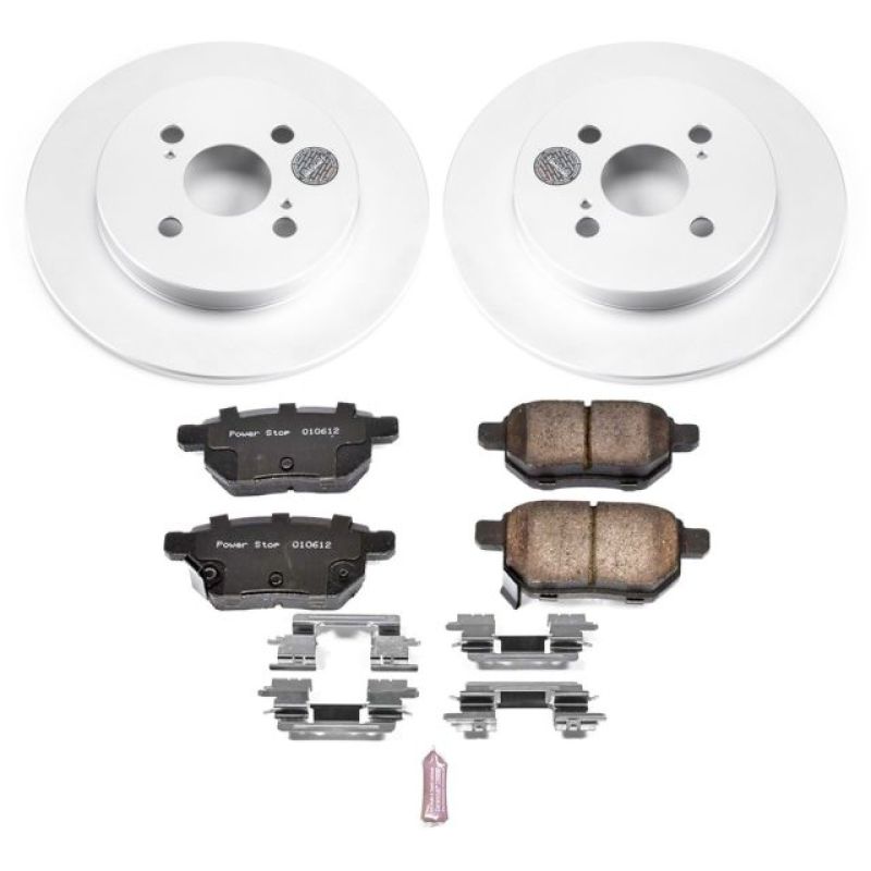 PSB Z17 Evolution Coated Kit - Power Stop 12-18 Toyota Yaris Rear Z17 Evolution Geomet Coated Brake Kit