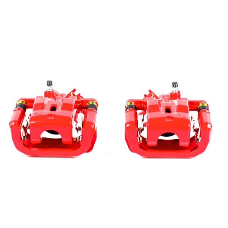 PSB Red Calipers - Power Stop 04-10 Mazda RX-8 Rear Red Calipers w/Brackets - Pair