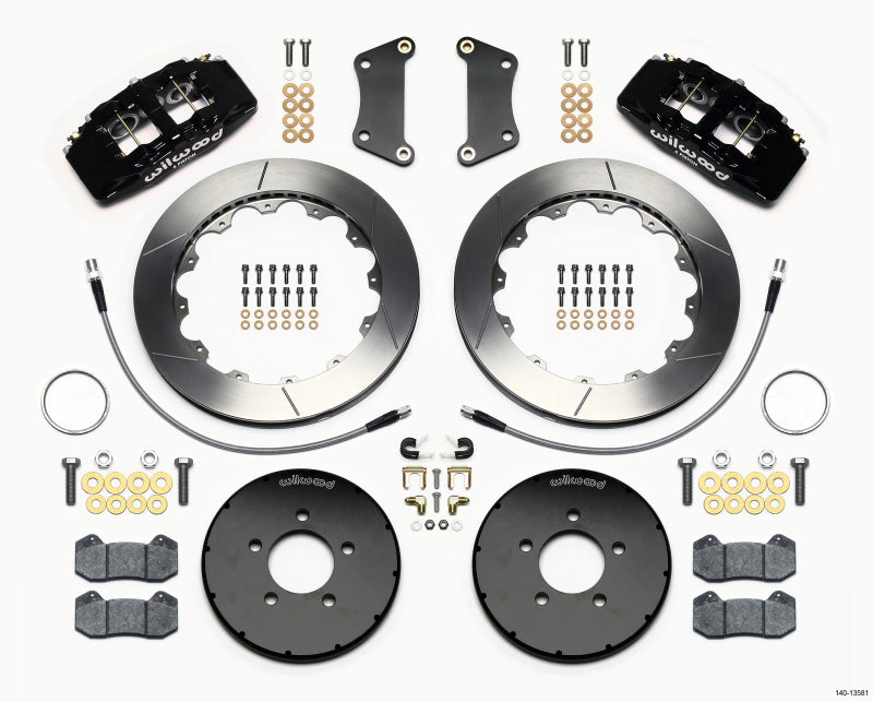 WIL Dynapro Brake Kit - Wilwood Dynapro 6 Front Hat Kit 12.88in 2005-Up Mazda 3 w/ Lines