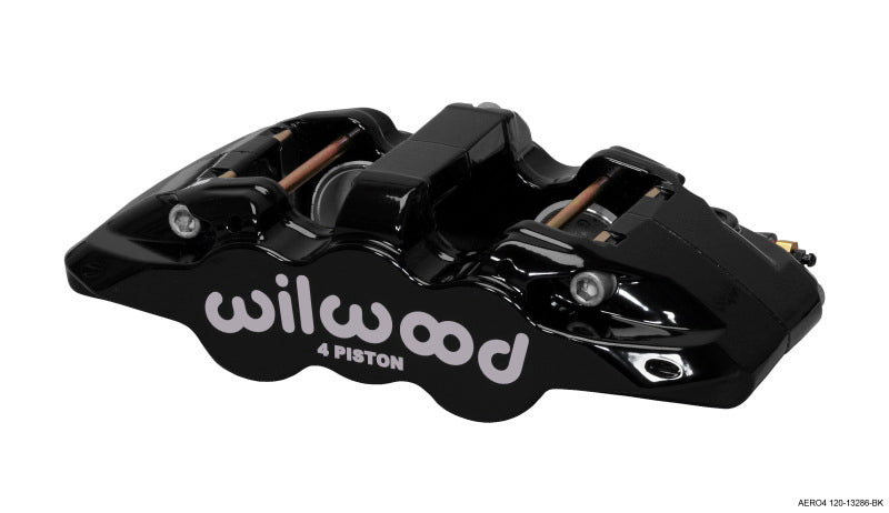 WIL Aero Caliper - Wilwood Caliper-Aero4-L/H - Black 1.88/1.62in Pistons 1.25in Disc