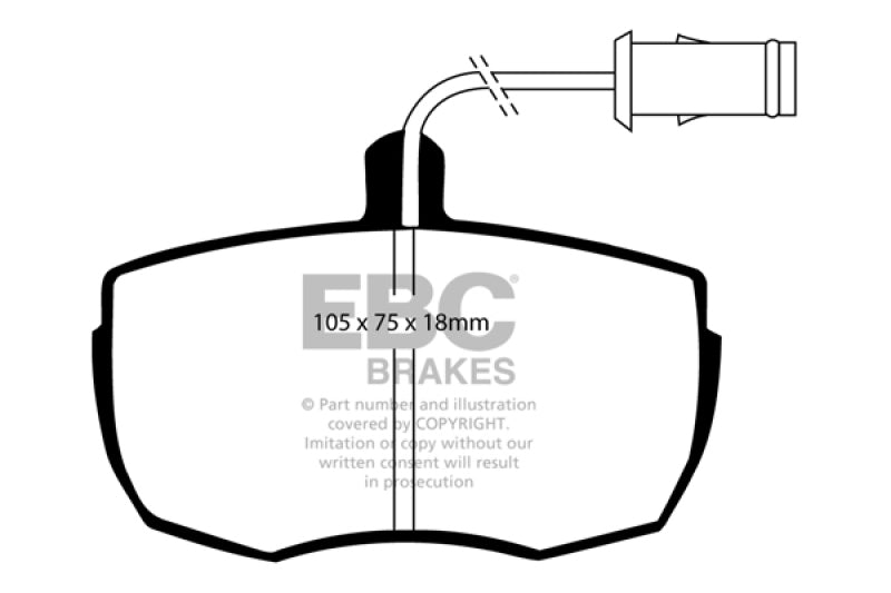 EBC Ultimax2 Brake Pad Sets - EBC 87-89 Land Rover Range Rover 3.5 Ultimax2 Front Brake Pads