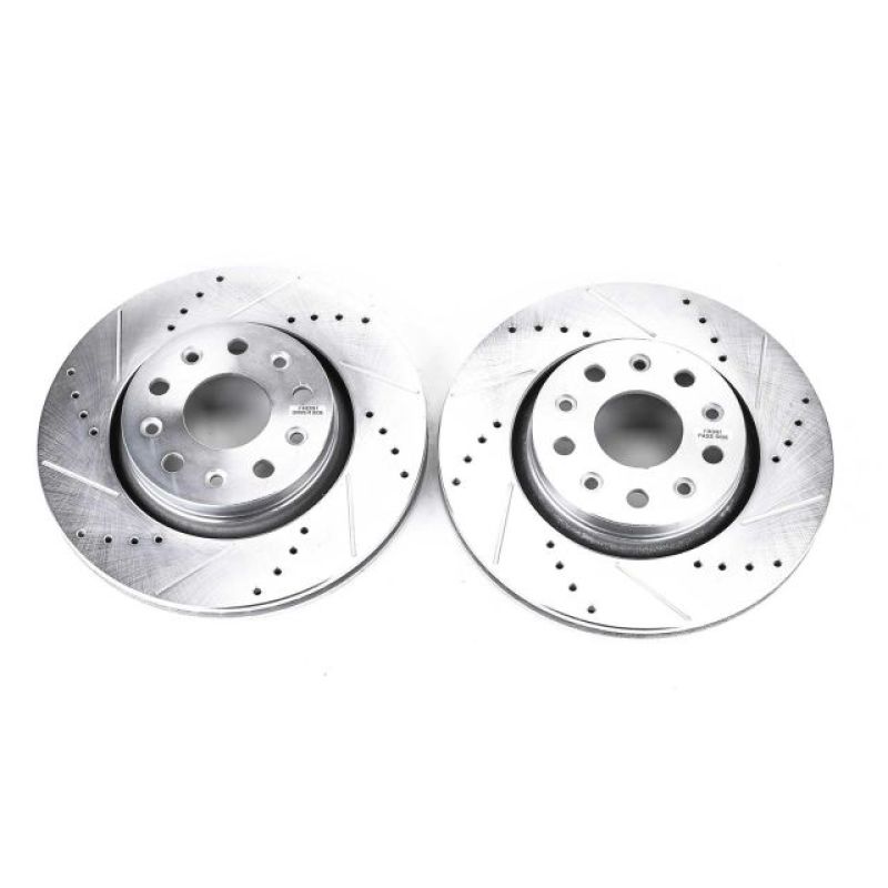 PSB Evolution Drill/Slot Rotor - Power Stop 18-19 Jeep Wrangler Front Evolution Drilled & Slotted Rotors - Pair