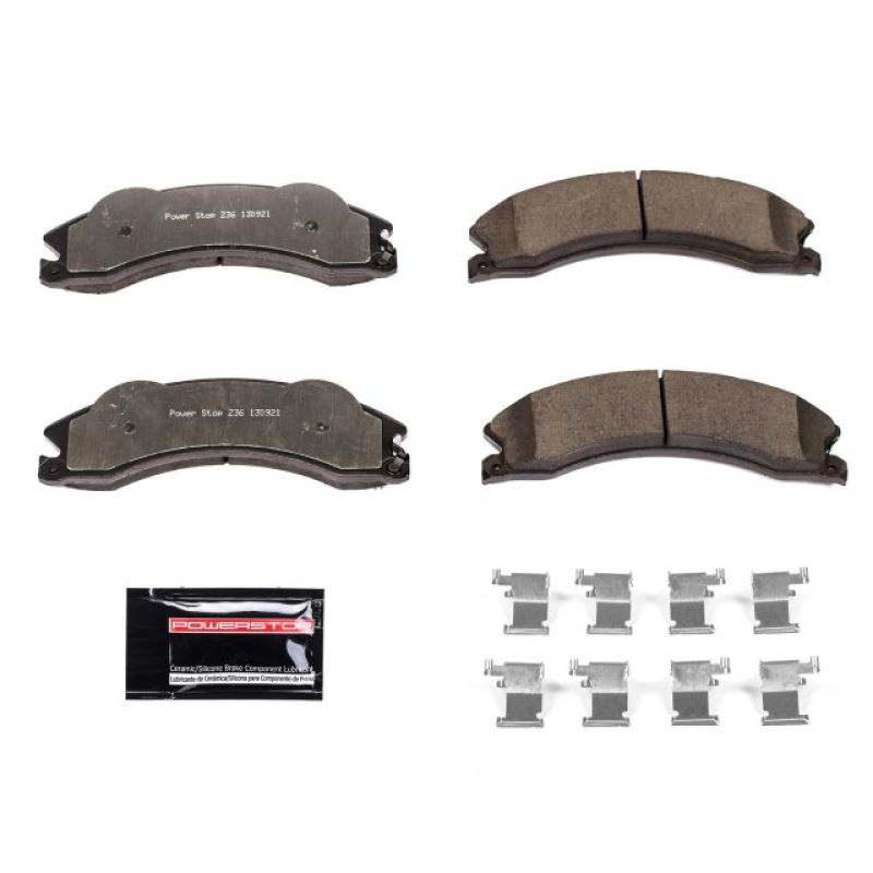 PSB Z36 Truck & Tow Brake Pads - Power Stop 2011 Chevrolet Silverado 2500 HD Front or Rear Z36 Truck & Tow Brake Pads w/Hardware