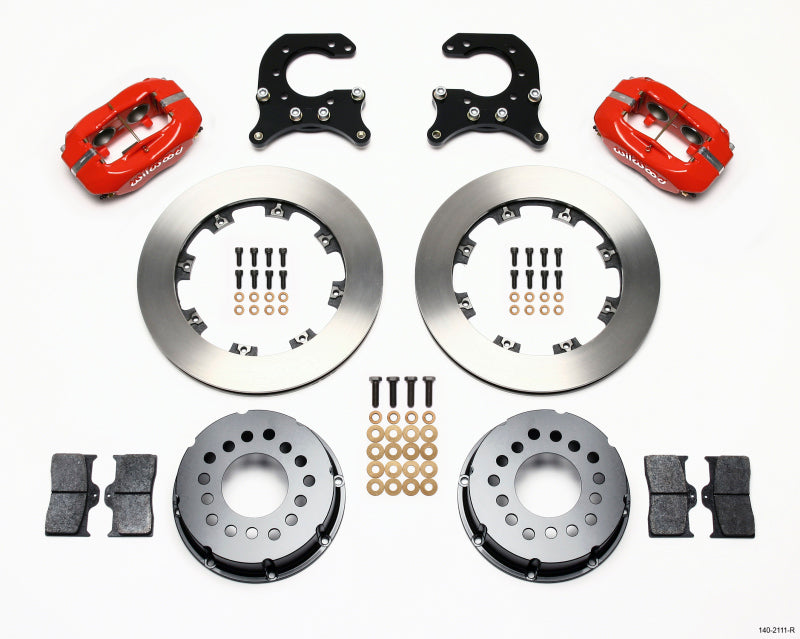 WIL Dynalite Brake Kit - Wilwood Forged Dynalite P/S Rear Kit Red 58-64 Olds/Pontiac Ends
