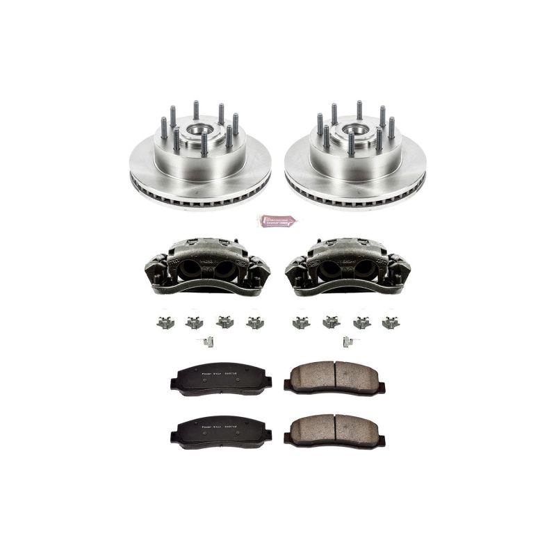 PSB Autospecialty Rotor - Power Stop 05-07 Ford F-350 Super Duty Front Autospecialty Kit w/Cals