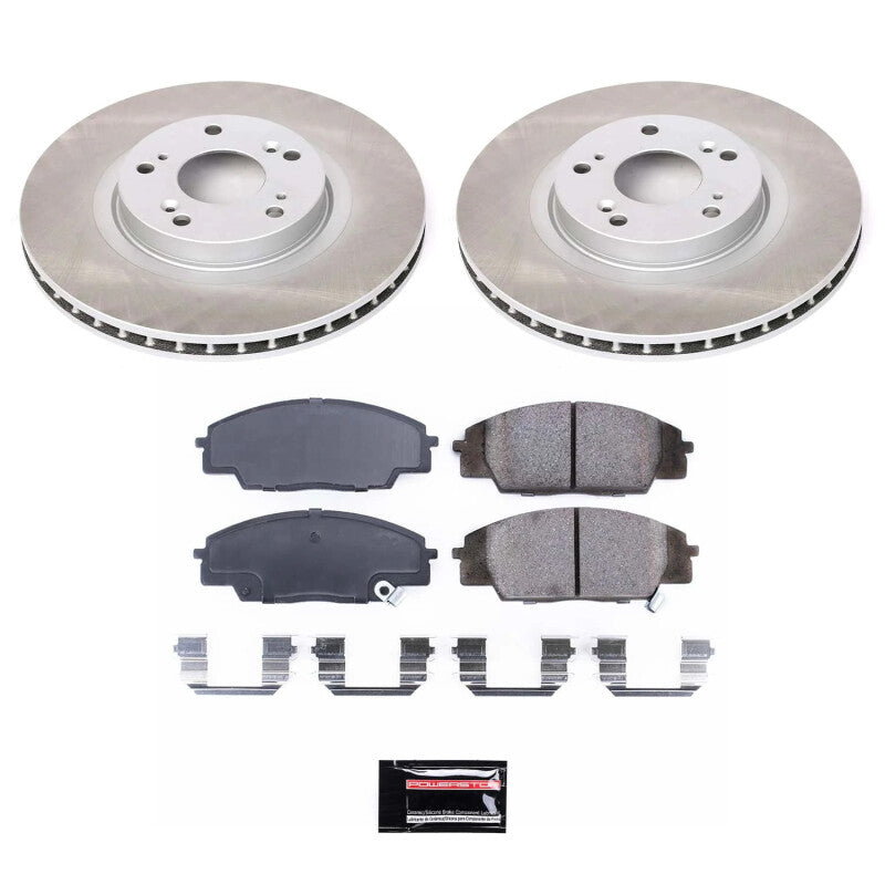 PSB Semi-Coated Rotor Kits - Power Stop 06-11 Honda Civic Front Semi-Coated Rotor Kit