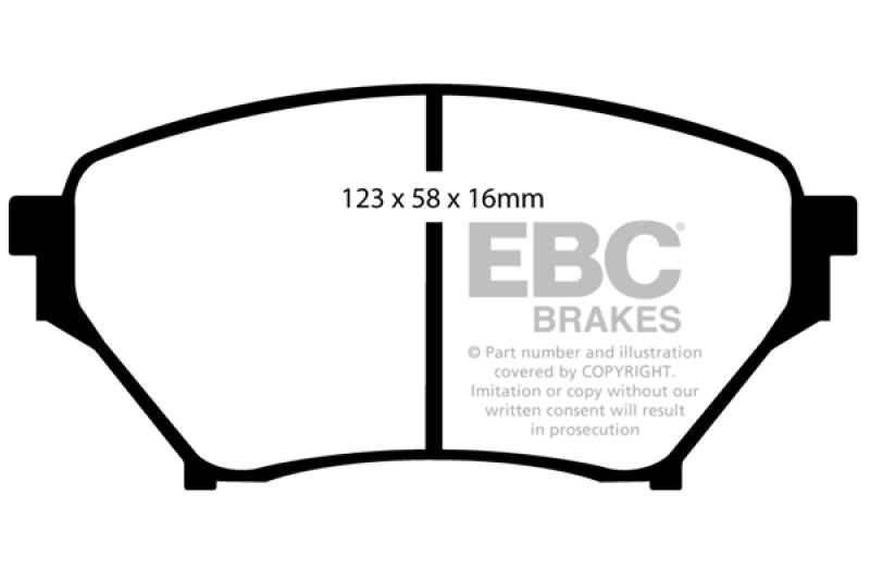 EBC Redstuff Brake Pad Sets - EBC 01-03 Mazda Miata MX5 1.8 (Sports Suspension) Redstuff Front Brake Pads