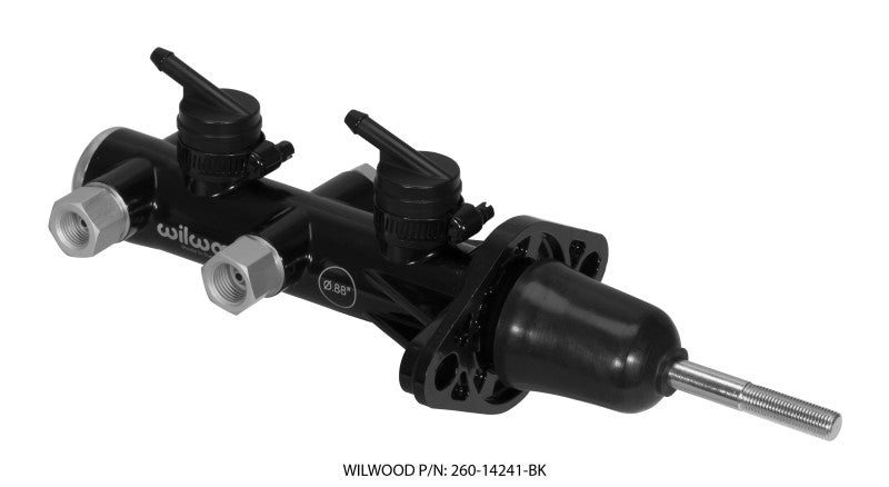 WIL Master Cylinder - Wilwood Tandem Remote Master Cylinder - 7/8in Bore Black