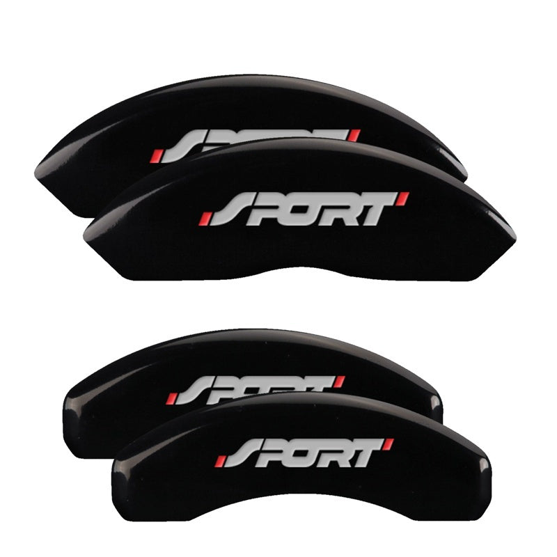MGP Caliper Covers 4 Logo - MGP 4 Caliper Covers Engraved Front & Rear No bolts/Sport Black finish silver ch