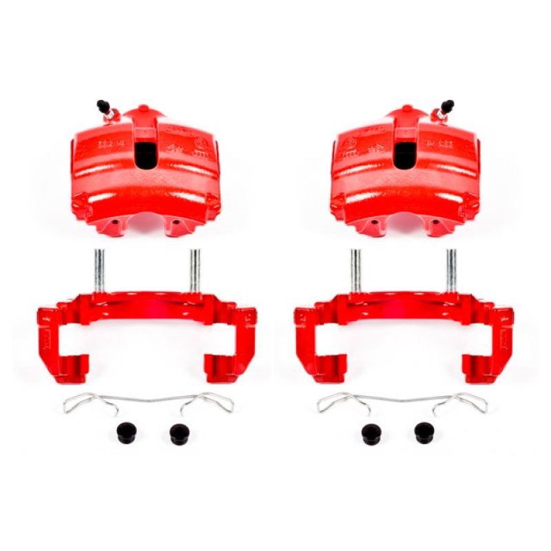 PSB Red Calipers - Power Stop 08-09 Audi TT Front Red Calipers w/Brackets - Pair