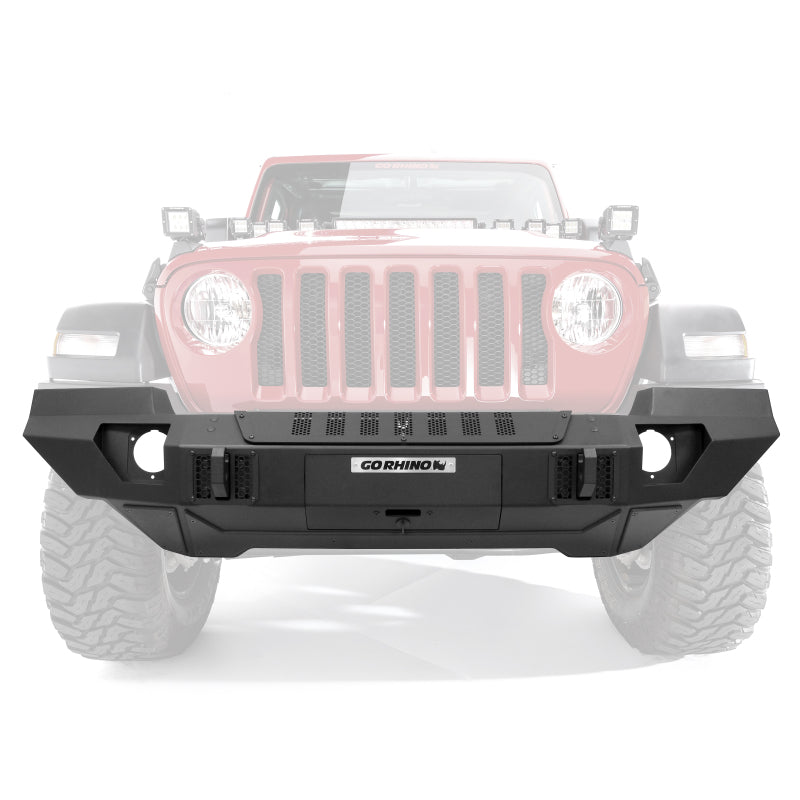 GOR Trailine Bumper - Go Rhino 07-20 Jeep Wrangler JL/JLU/JK/JKU/Gladiator JT Trailline Front Full Width Bumper
