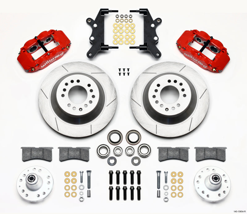 WIL Superlite Brake Kit - Wilwood Narrow Superlite 6R Front Hub & 1PC Rtr Kit 12.88in-Red 60-68 Ford / Mercury Full Size