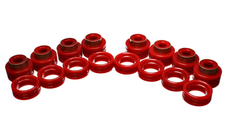 ES Body Mounts - Red - Energy Suspension 94-01 Dodge Ram 1500 2WD/4WD / 94-02 2500/3500 2WD/4WD Red Body (Cab) Mount Set