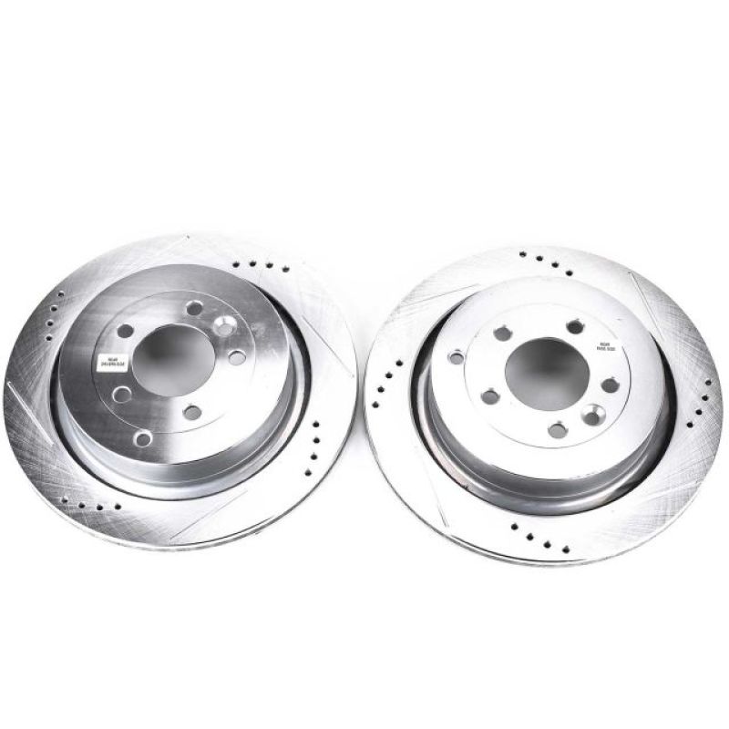 PSB Evolution Drill/Slot Rotor - Power Stop 05-09 Land Rover LR3 Rear Evolution Drilled & Slotted Rotors - Pair