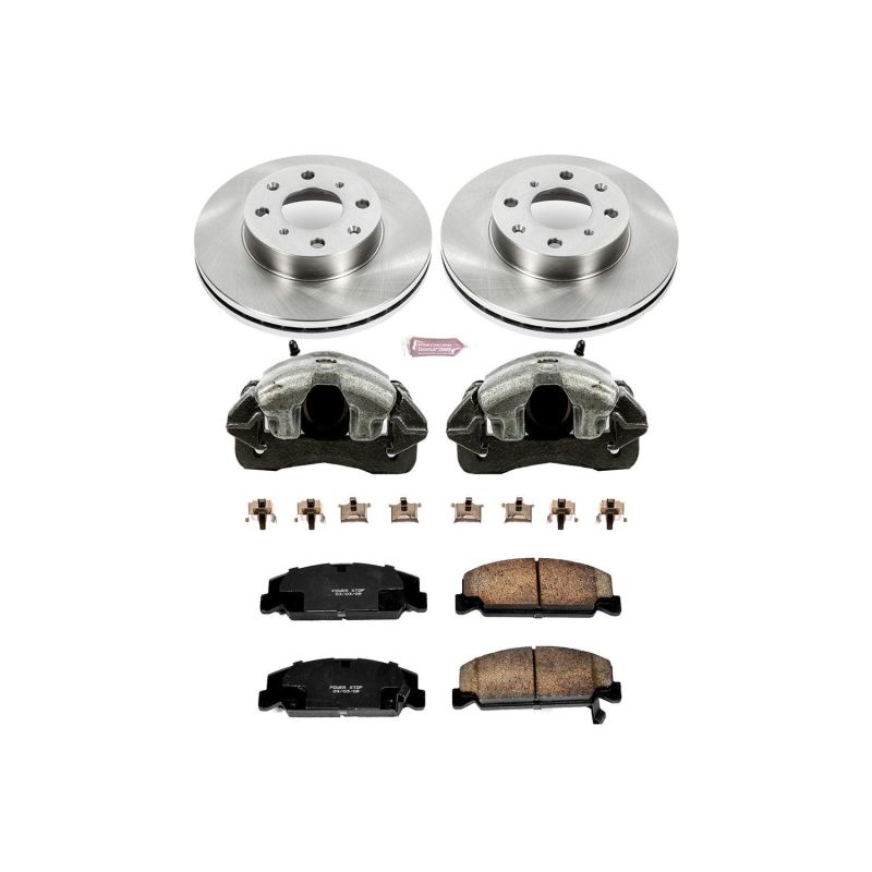 PSB Autospecialty Kit w/Cals - Power Stop 90-00 Honda Civic Front Autospecialty Brake Kit w/Calipers