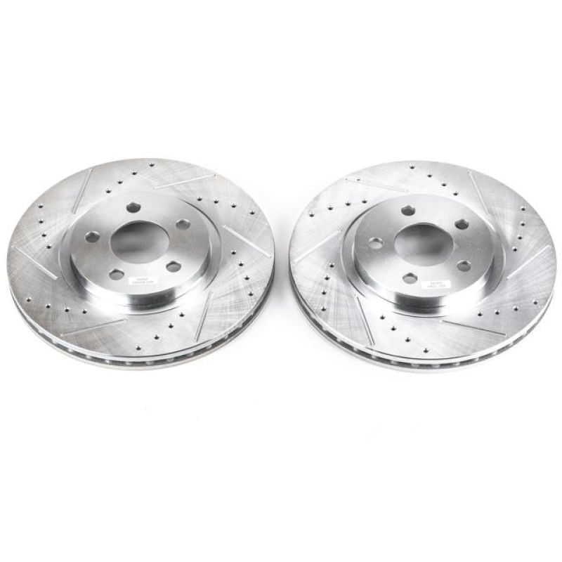 PSB Evolution Drill/Slot Rotor - Power Stop 01-10 Chrysler PT Cruiser Front Evolution Drilled & Slotted Rotors - Pair
