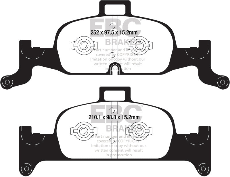 EBC Ultimax2 Brake Pad Sets - EBC 2018+ Audi A4 Allroad Quattro 2.0L Turbo Ultimax2 Front Brake Pads