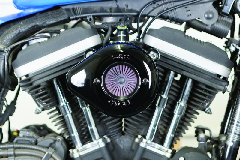 SSC Air Stinger Kits - S&S Cycle 2007+ XL Models Stealth Air Stinger Kit w/ Gloss Black Teardrop