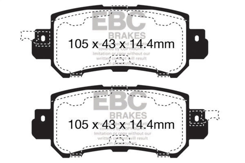 EBC Redstuff Brake Pad Sets - EBC 12+ Mazda CX-5 2 Redstuff Rear Brake Pads