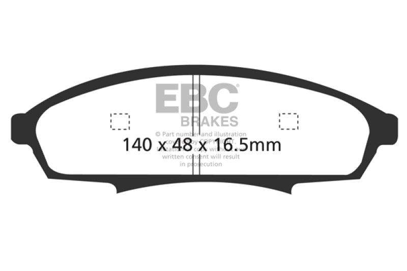 EBC Ultimax2 Brake Pad Sets - EBC 88-90 Buick Regal 2.8 Ultimax2 Front Brake Pads