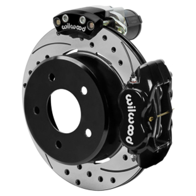 WIL Dynalite Brake Kit - Wilwood 88-98 GM C1500 Rear Electronic Parking Brake Kit Black 12.19in SRP Rotor 3.25in Offset