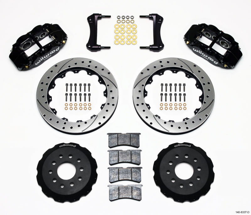 WIL Superlite Brake Kit - Wilwood Narrow Superlite 6R Front Hat Kit 12.88in Drilled 88-93 Corvette C4