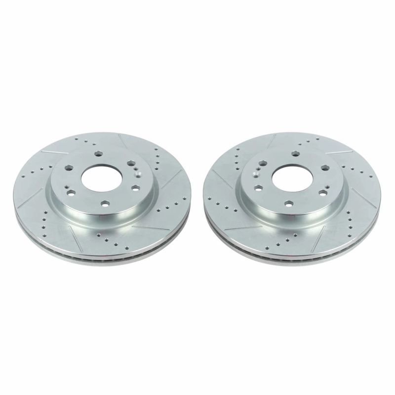 PSB Evolution Drill/Slot Rotor - Power Stop 19-20 Chevrolet Silverado 1500 Front Evolution Drilled & Slotted Rotors - Pair