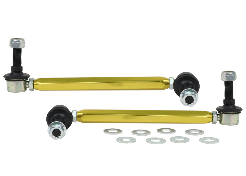 WL Sway Bar Links - Whiteline Universal Sway Bar - Link Assembly Heavy Duty Adjustable Steel Ball