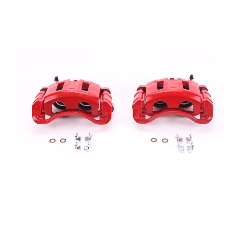 PSB Red Calipers - Power Stop 98-05 Chevrolet Blazer Front Red Calipers w/Brackets - Pair