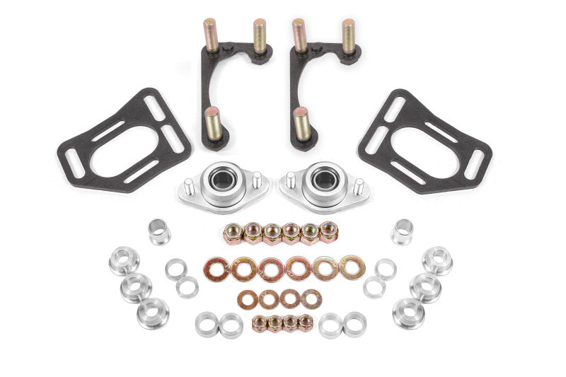 BMR Caster & Camber Plates - BMR 90-93 Fox Mustang Caster Camber Plates - Black Hammertone