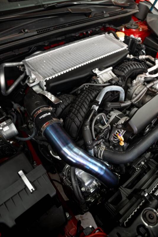 TQS Intake Hoses - Torque Solution 2022+ Subaru WRX / 19-23 Subaru Ascent Titanium Top Mount Charge Pipe - Brushed