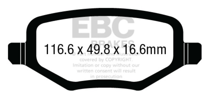 EBC Ultimax2 Brake Pad Sets - EBC 12+ Chrysler Town & Country 3.6 Ultimax2 Rear Brake Pads