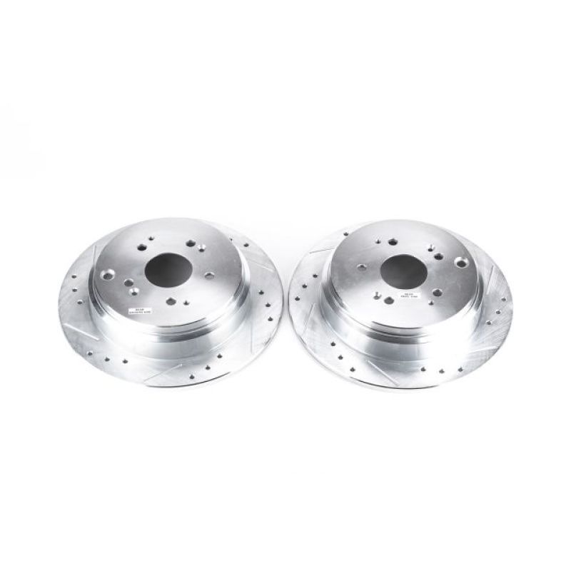 PSB Evolution Drill/Slot Rotor - Power Stop 02-04 Honda Odyssey Rear Evolution Drilled & Slotted Rotors - Pair