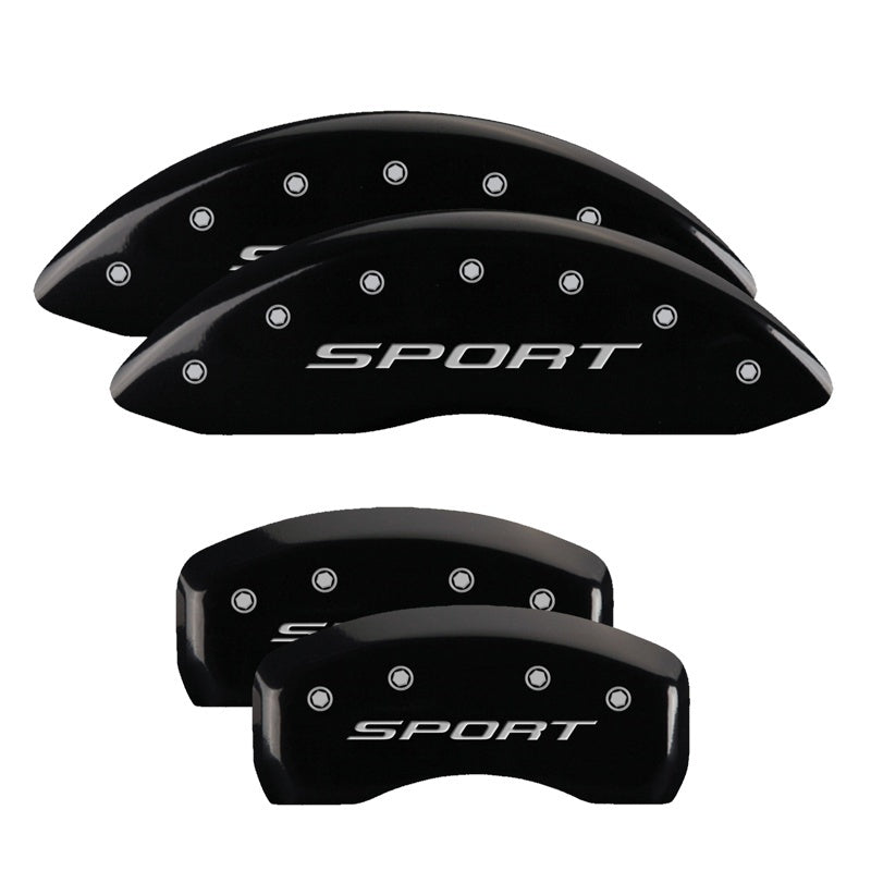 MGP Caliper Covers 4 Logo - MGP 4 Caliper Covers Engraved front & Rear 2015/Sport Black finish silver ch
