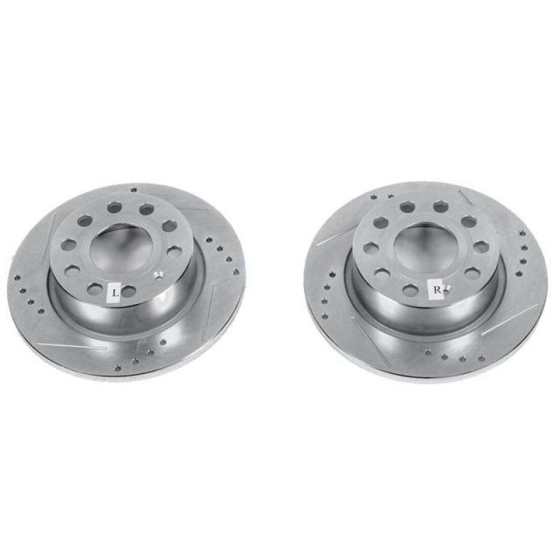 PSB Evolution Drill/Slot Rotor - Power Stop 2016 Volkswagen Eos Front or Rear Evolution Drilled & Slotted Rotors - Pair