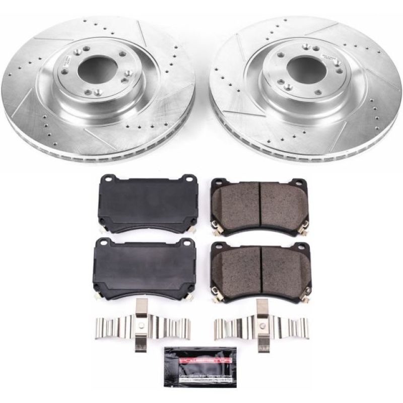 PSB Z23 Evolution Kit - Power Stop 2011 Hyundai Equus Front Z23 Evolution Sport Brake Kit