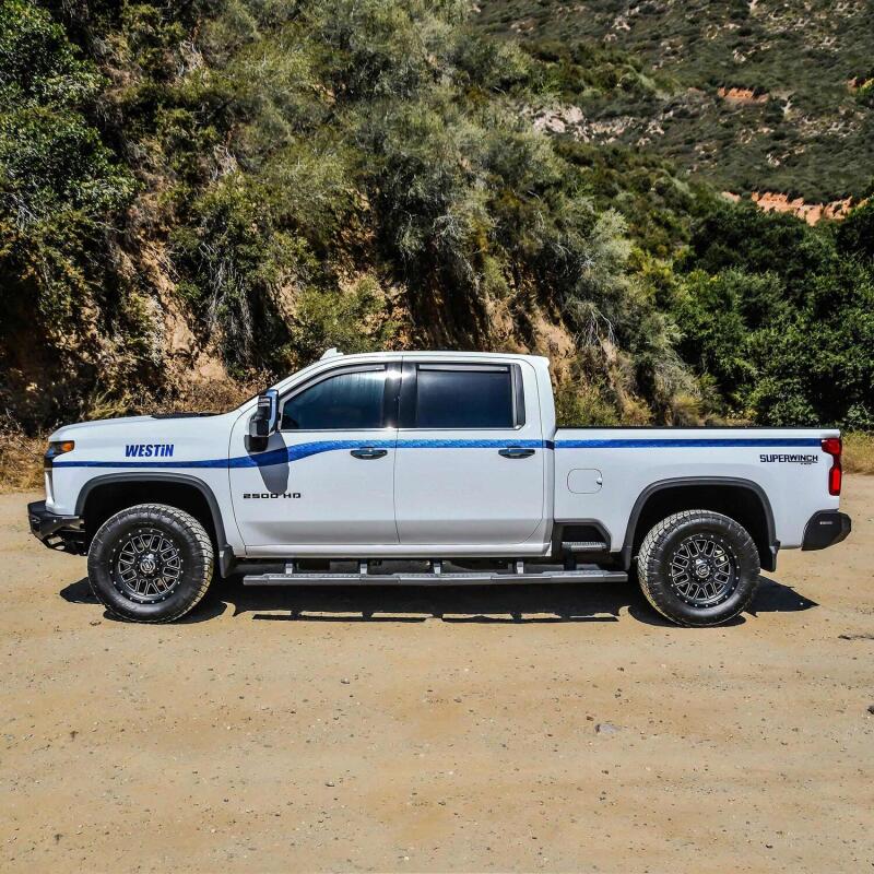 WES Nerf Bars - R5 - Westin 2020 Chevy Silverado 2500 Crew Cab (6.5ft Bed) R5 M-Series XD W2W Nerf Bars - Textured Black