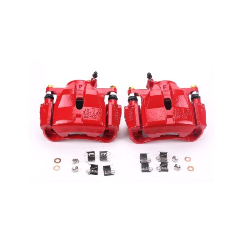 PSB Red Calipers - Power Stop 10-12 Lexus HS250h Front Red Calipers w/Brackets - Pair