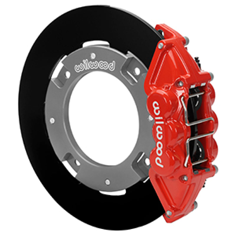 WIL UTV Big Brake Kits - Wilwood 17-21 Can-Am X3RS Red 6-Piston Rear Kit 11.25in - Undrilled Rotors