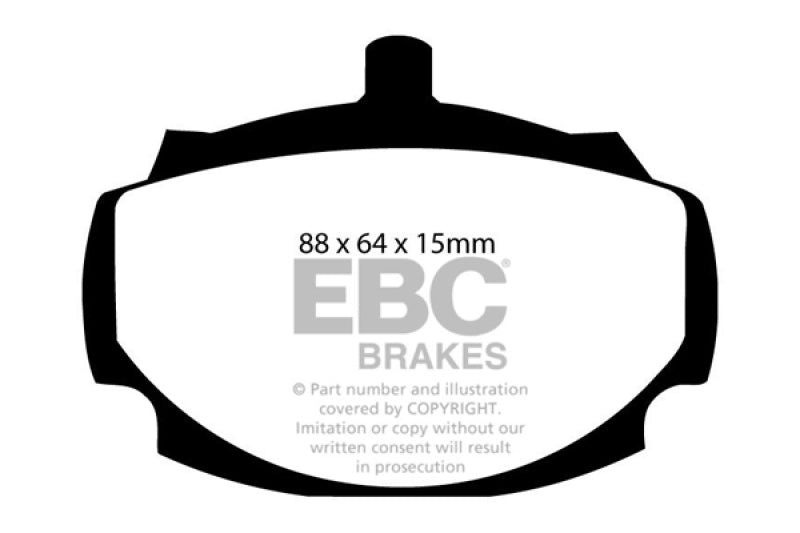 EBC Yellowstuff Brake Pad Sets - EBC 62-81 Mg MGB 1.8 Yellowstuff Front Brake Pads