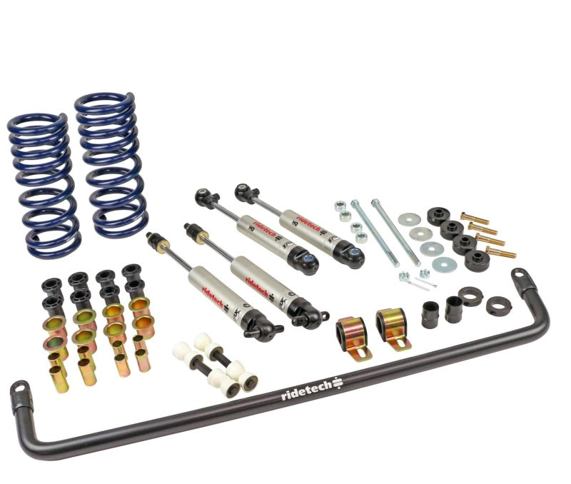 RID Coil Springs - Ridetech 63-82 Chevrolet Corvette StreetGrip Suspension System w/ HQ Shocks & Steel Leaf Spring