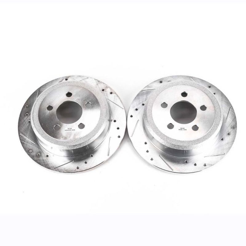 PSB Evolution Drill/Slot Rotor - Power Stop 07-11 Dodge Nitro Rear Evolution Drilled & Slotted Rotors - Pair