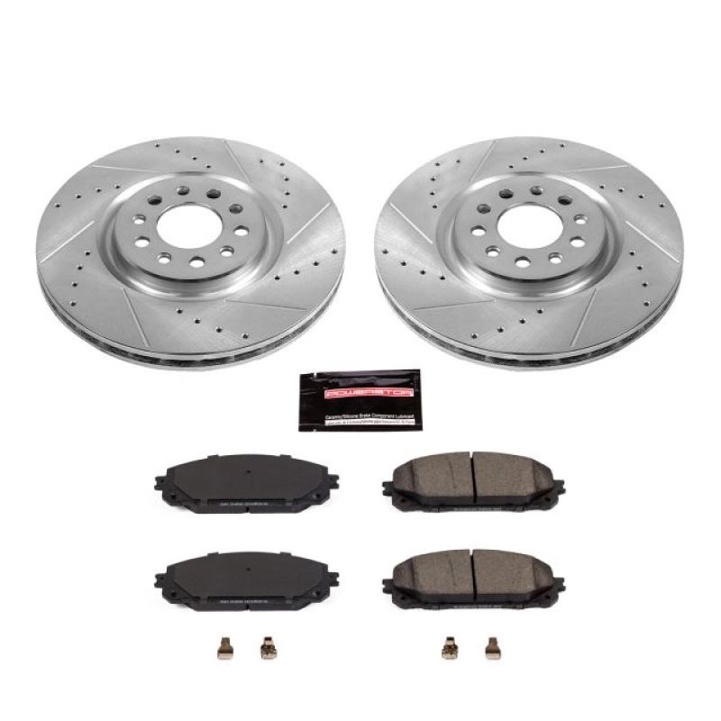 PSB Z23 Evolution Kit - Power Stop 17-19 Jeep Cherokee Front Z23 Evolution Sport Brake Kit