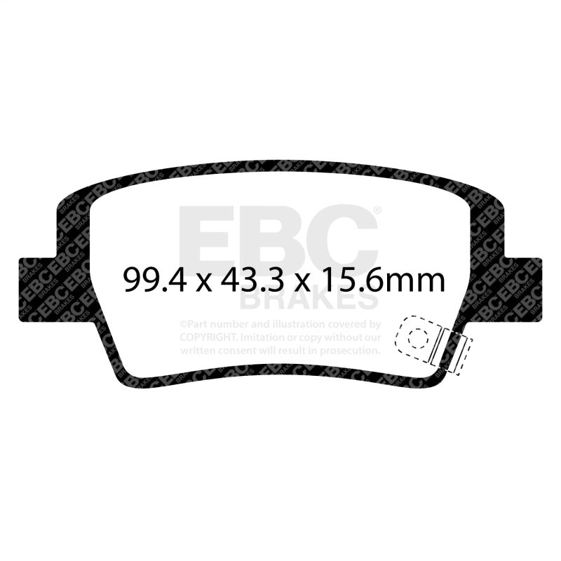 EBC Redstuff Brake Pad Sets - EBC 2021+ Hyundai Elantra N-Line 1.6T Rear Redstuff Brake Pads