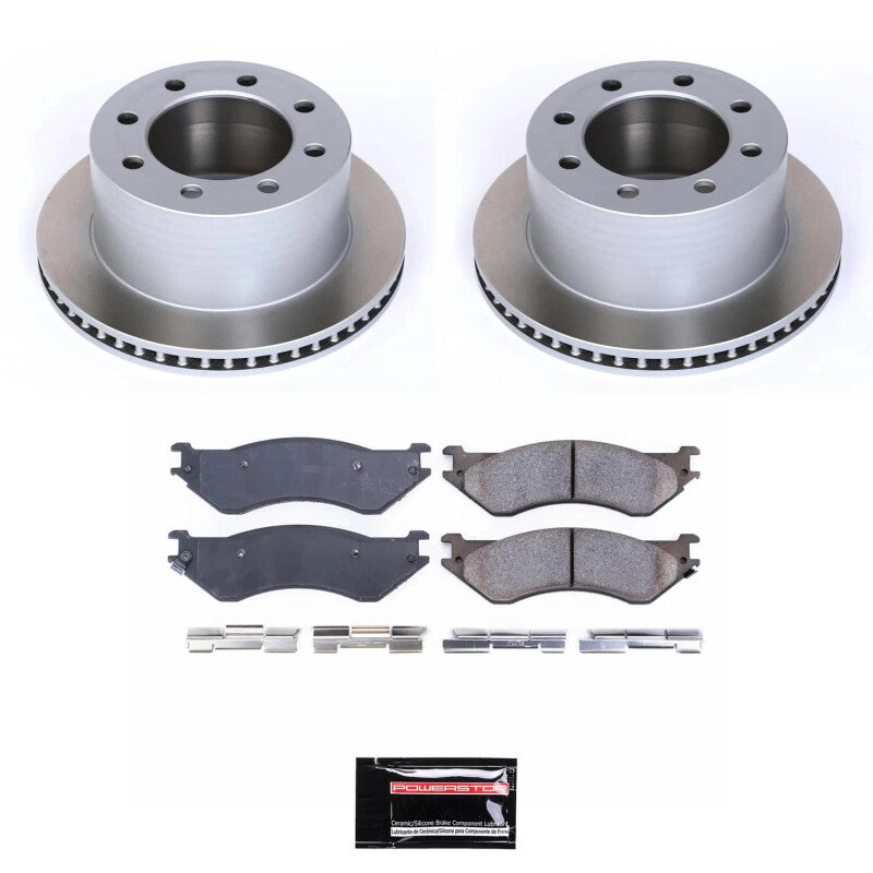 PSB Semi-Coated Rotor Kits - Power Stop 01-02 Dodge Ram 3500 Rear Semi-Coated Rotor Kit