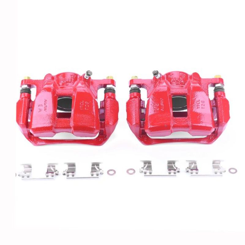 PSB Red Calipers - Power Stop 13-18 Honda Accord Front Red Calipers w/Brackets - Pair