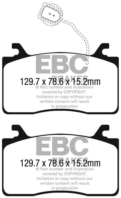 EBC Greenstuff Brake Pad Sets - EBC 2016+ Alfa Romeo Guilia 2.0T Greenstuff Front Brake Pads