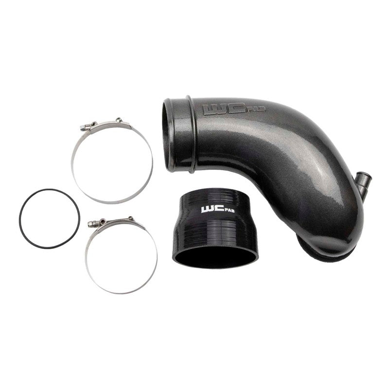 WCF Intake Horn - Wehrli 06-10 Chevrolet 6.6L LBZ/LMM Duramax 3.5in Intake Horn - WCFab Grey