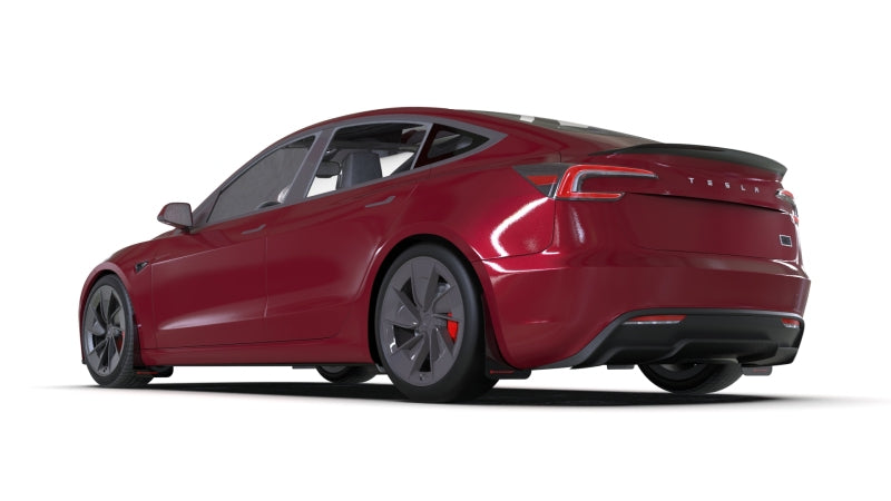 RAL UR Blk Flap/Met. Blk Logo - Rally Armor 24-25 Tesla Model 3 Highland Black UR Mud Flap Metallic Black Logo