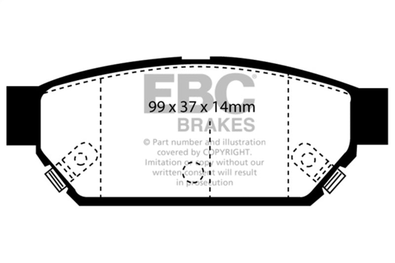 EBC Greenstuff Brake Pad Sets - EBC 93-96 Eagle Summit 1.5 Greenstuff Rear Brake Pads